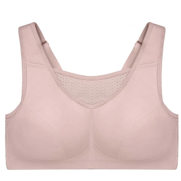 Glamorise No-Bounce Cami Elite Wire-Free Sports Bra 34G (34F UK) Cafe - Picture 1 of 7